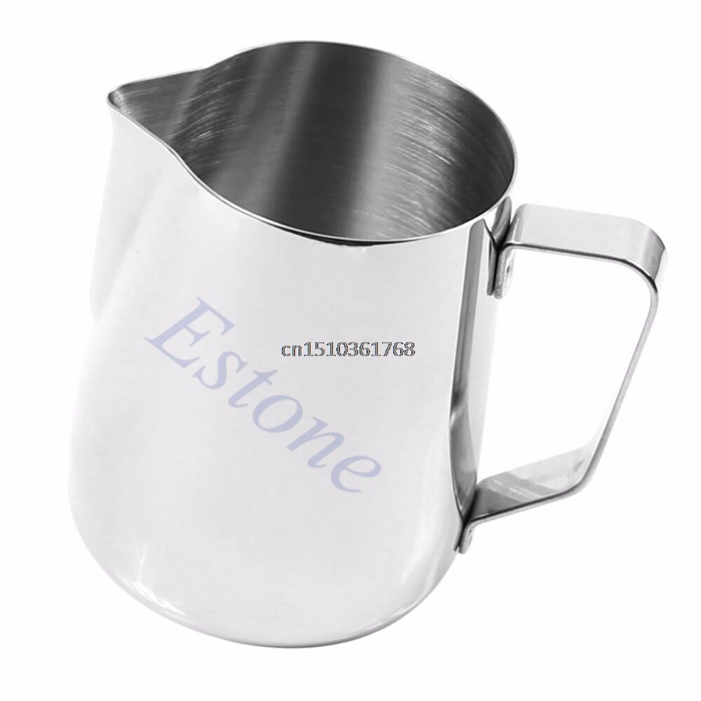 Kitchen Stainless Steel Coffee Frothing Milk Tea Latte Jug 350 mL #Y05# #C05#