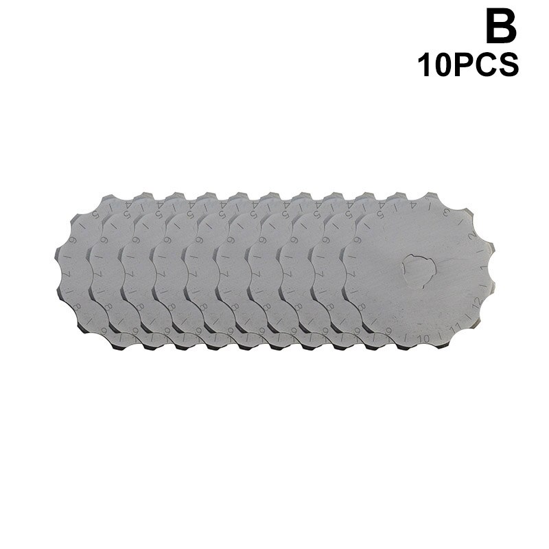 10 Pcs/Set 45mm Rotary Cutter Refill Blades for Fabric Leather Quilting Sewing UD88: B