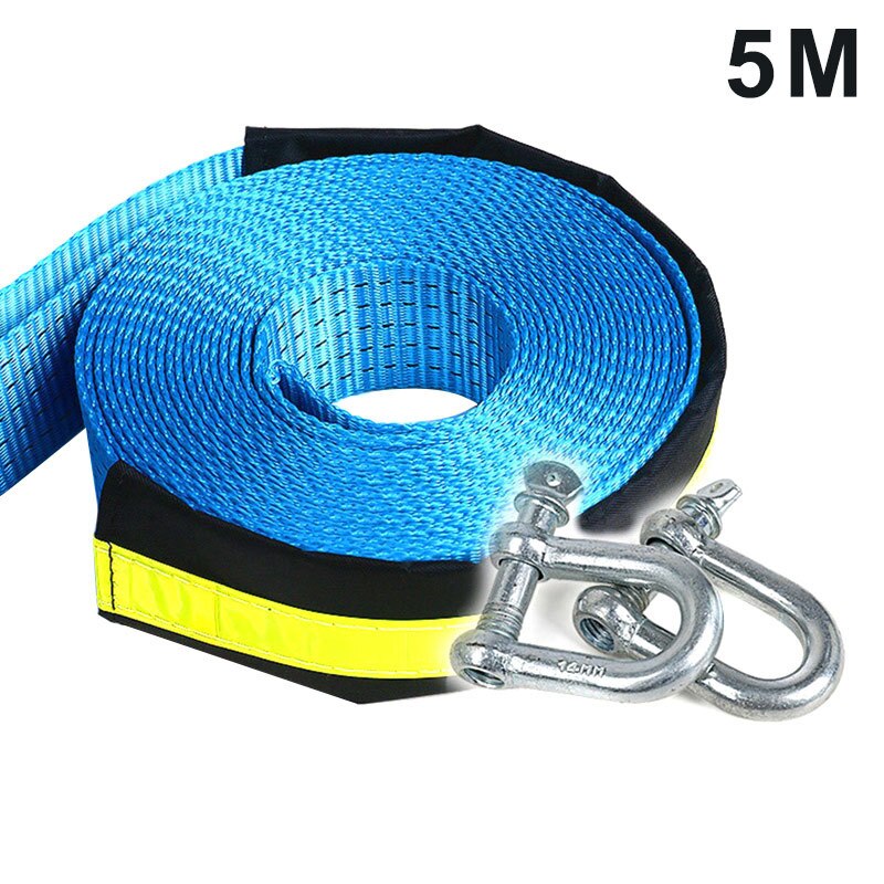Nødsituation 5m 8t bil bugsering reb rem bugsering kabel med kroge tunge 8 tons bil bugserende reb med u-form: Default Title