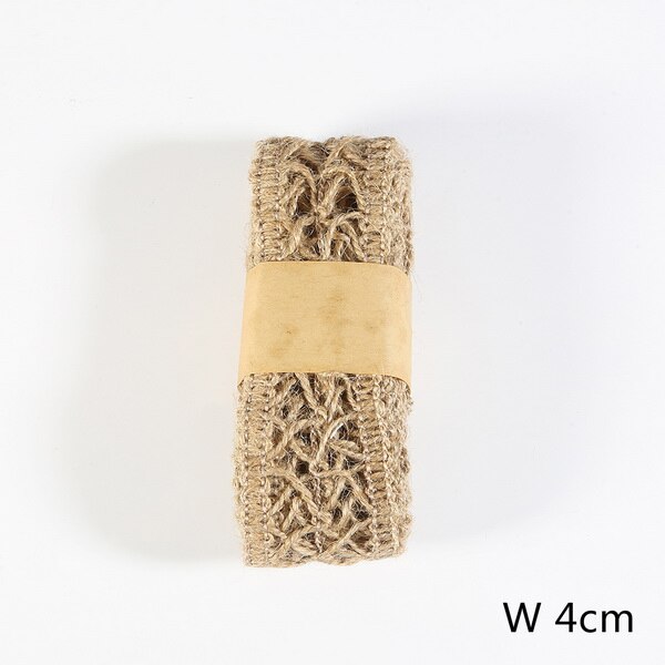 2m 3.5-5cm naturliga jutedelar tvinnad sladd hamprep pysseldekoration reptråd för packning / väskor / tag: 14