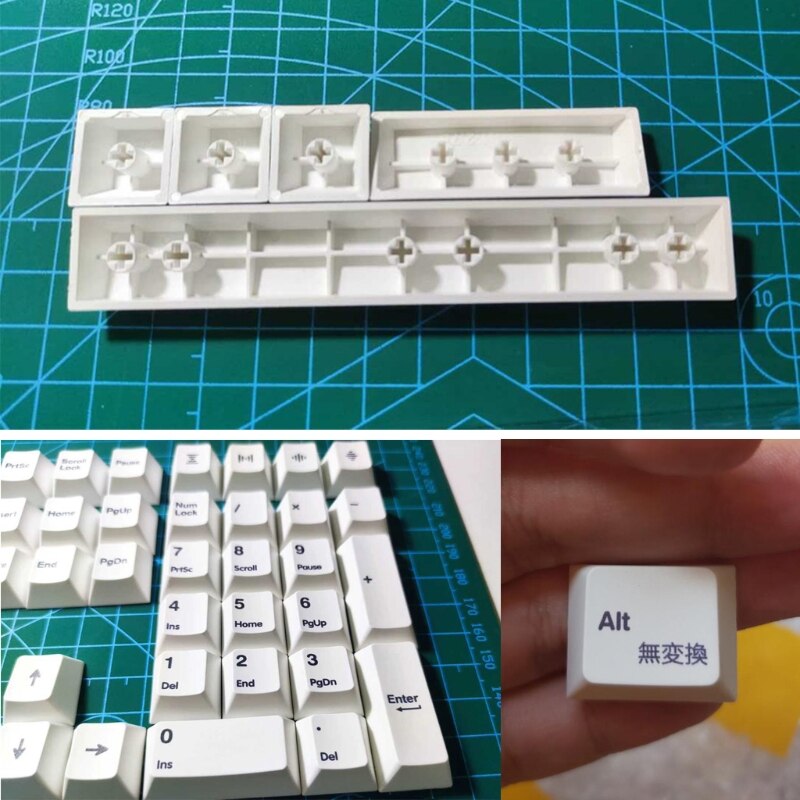 Set De 136 Touches Clavier Mécanique PBT - Profil Cherry - Style Manga Rétro Blanc - Compatible Switches Cherry/Gateron MX - 7