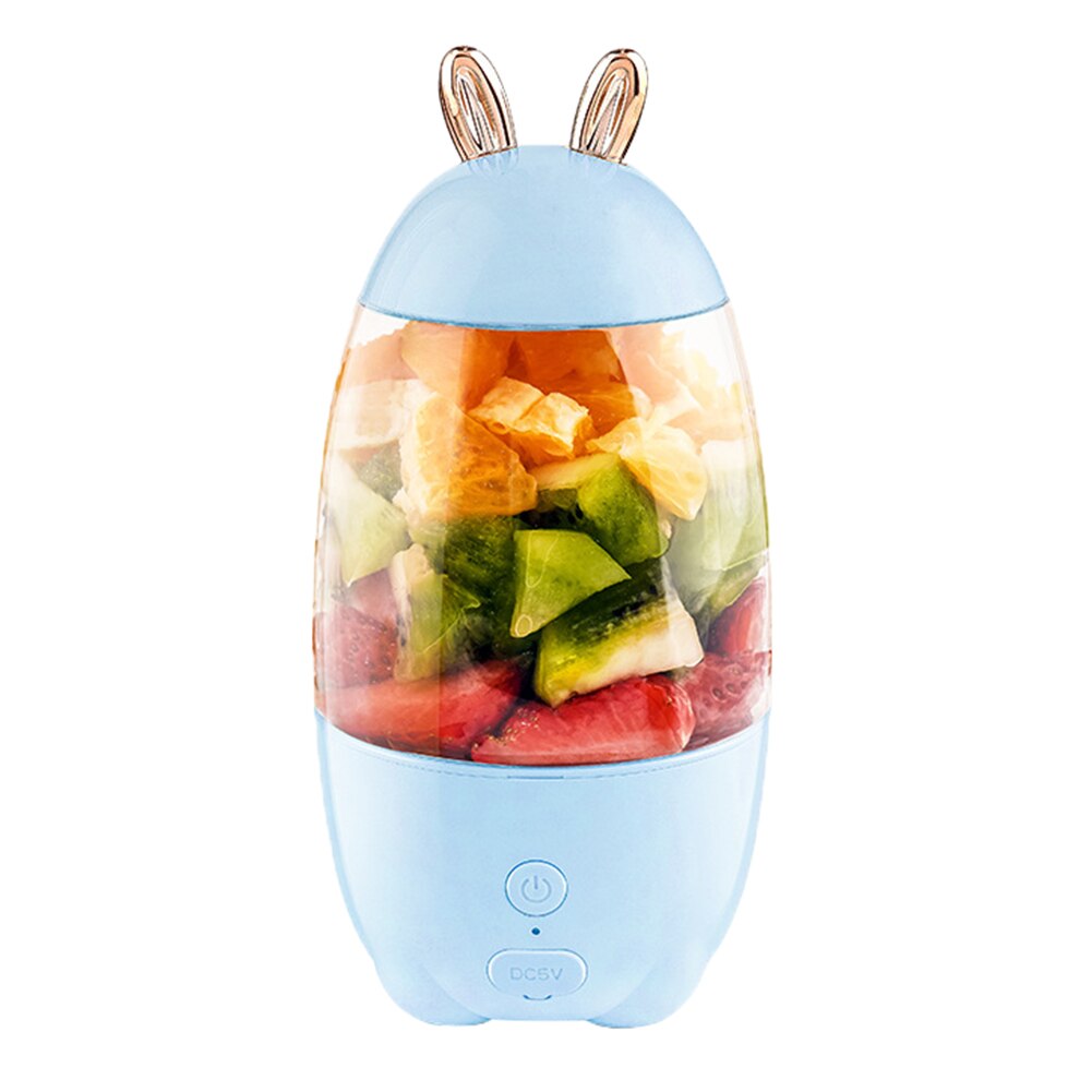 350ml Smart USB Mini Juice Cup Portable Blender Smoothie Juice Machine Food Processor Personal Lemon Squeezer Orange Juicer: 330ml blue