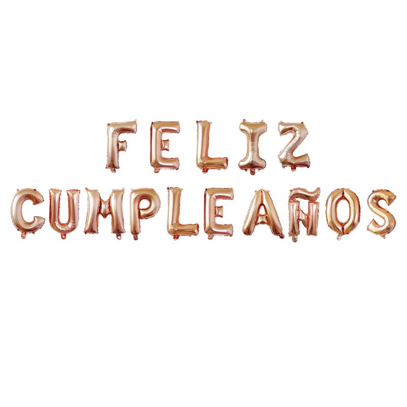 15 stk feliz cumpleanos spansk gratulerer med dagen brev ballonger 16 tommer måke sølv lilla alfabet oppblåsbare globos luftballonger