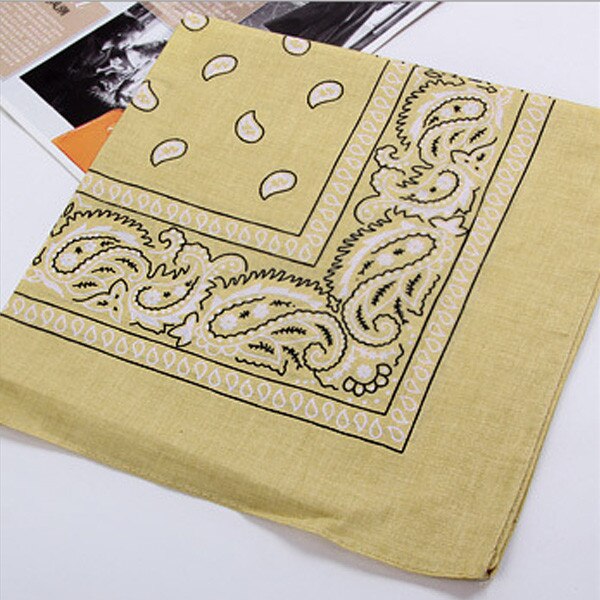 Unisex Hip Hop Black Bandana Headwear Hair Band Neck Scarf Wrist Wraps Square Scarves Print Handkerchief Square Bandana: A-9