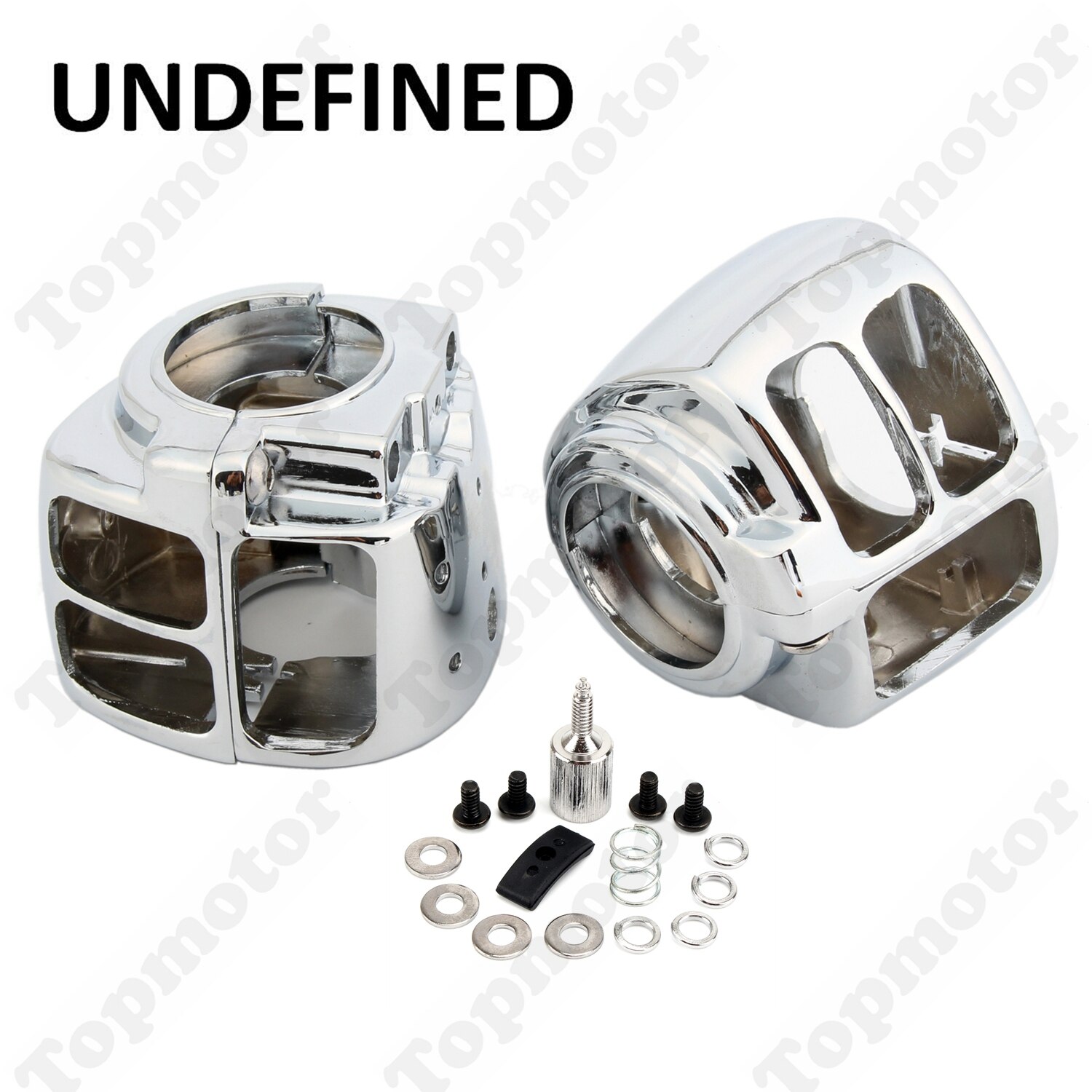 Piezas de motocicleta, accesorios, cubierta de carcasa de interruptor de manillar cromado para Harley Softail Deluxe Rocker Heritage indefinido