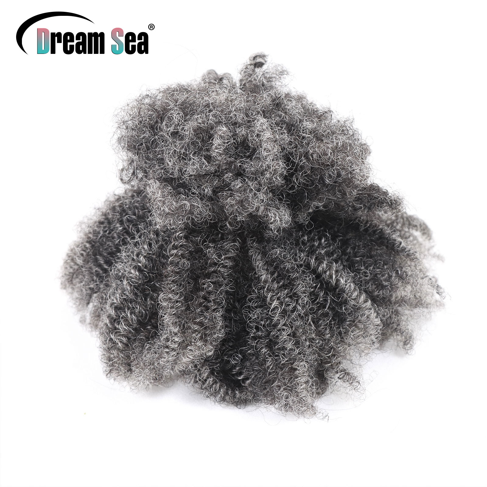 Gris blanco virgen Afro rizado cabello humano a granel para trenzar extensiones de cabello trenzado de ganchillo cerraduras para trenzas sin trama 50g: Marrón moca / 12 pulgadas