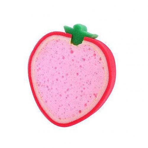 Fruit Shape Strong Water Absorbent Sponge Cleaning Pan Dish Cloth Washing Towel: Pink