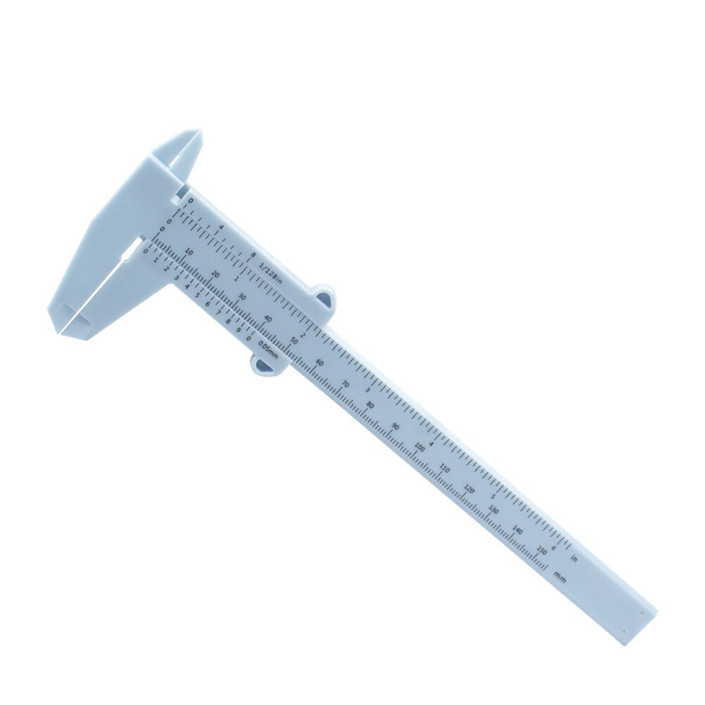 Brass Vernier Calipers Mini Dual-Scale Sliding Gauge Pocket Portable Ruler Portable Double Scale Woodworking Tool: 150mm Light Blue