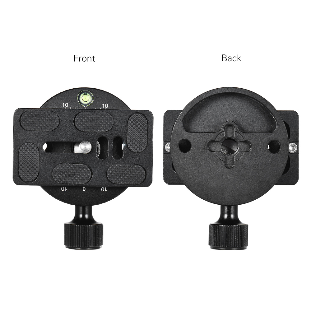 Andoer KZ-40 Aluminum Tripod Head Universal Ball Head Disc Clamp Adapter w/ PU-70 Quick Release Plate Compatible for Arca Swiss