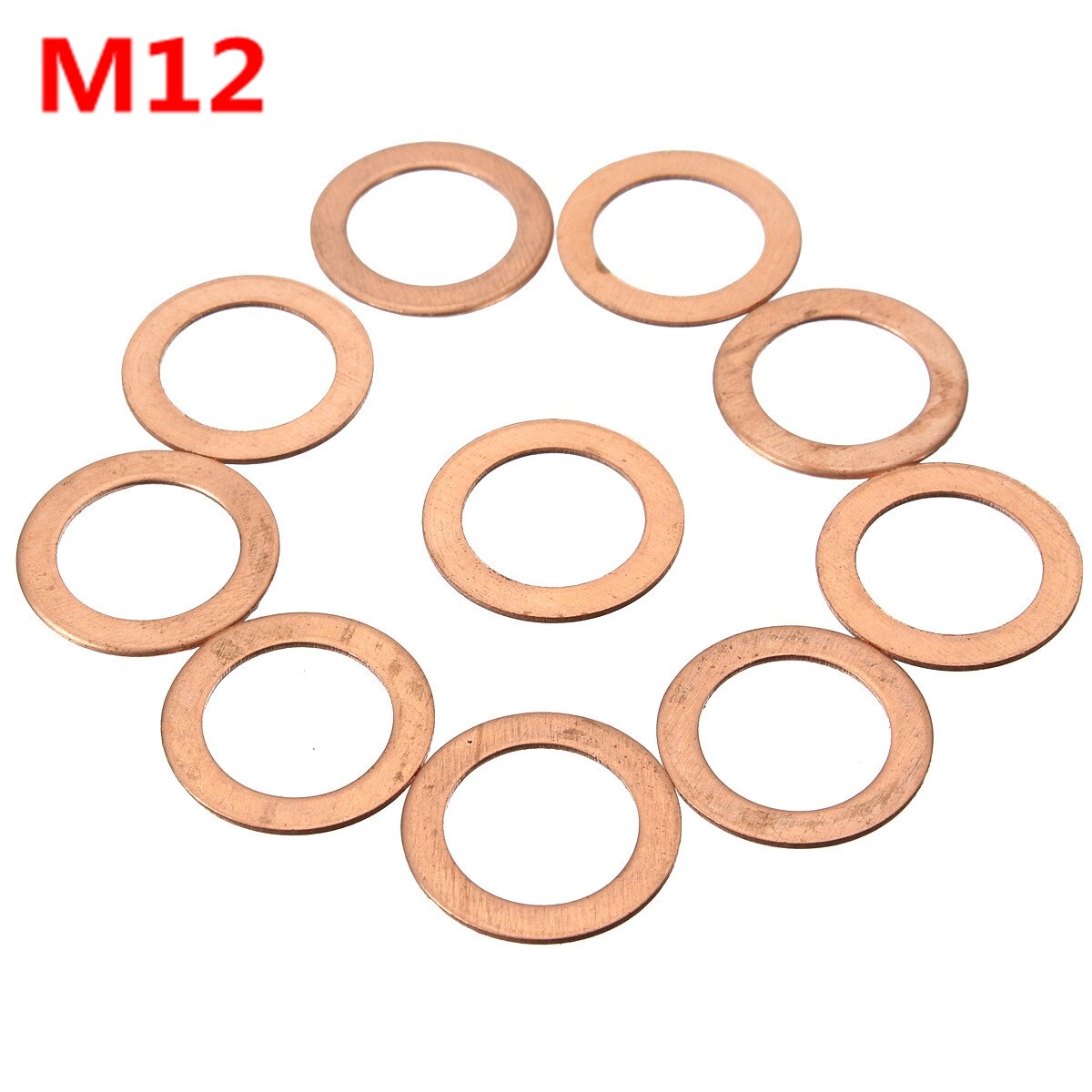 10x M6/M8/M10/M12/M14 Motorrijwiel Brake Brandstof Banjo Seal Koper Crush Washer Enhancement: M12