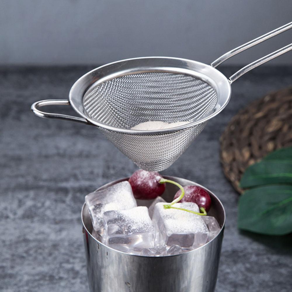 Tamiz cónico de acero inoxidable para cócteles, colador de malla fina para quitar brocas de jugo, colador de Julep, herramienta de barra de Barware
