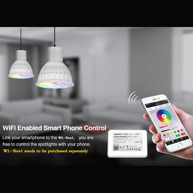 4w mr16 rgb + cct led kohdevalo ac /dc12v älykäs led-lamppu sisätiloissa pyöreä led-valo voi sovellus/ääni /2.4 ghz kaukosäädin 2700 ~ 6500k