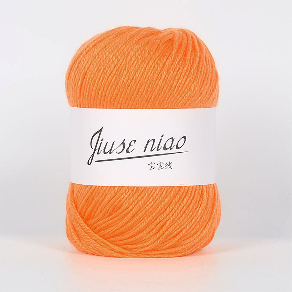50g/rollo de hilados para ganchillo finos de algodón de punto suave DIY hilos de bebé suave Rival línea de tejer cinta de Hilo