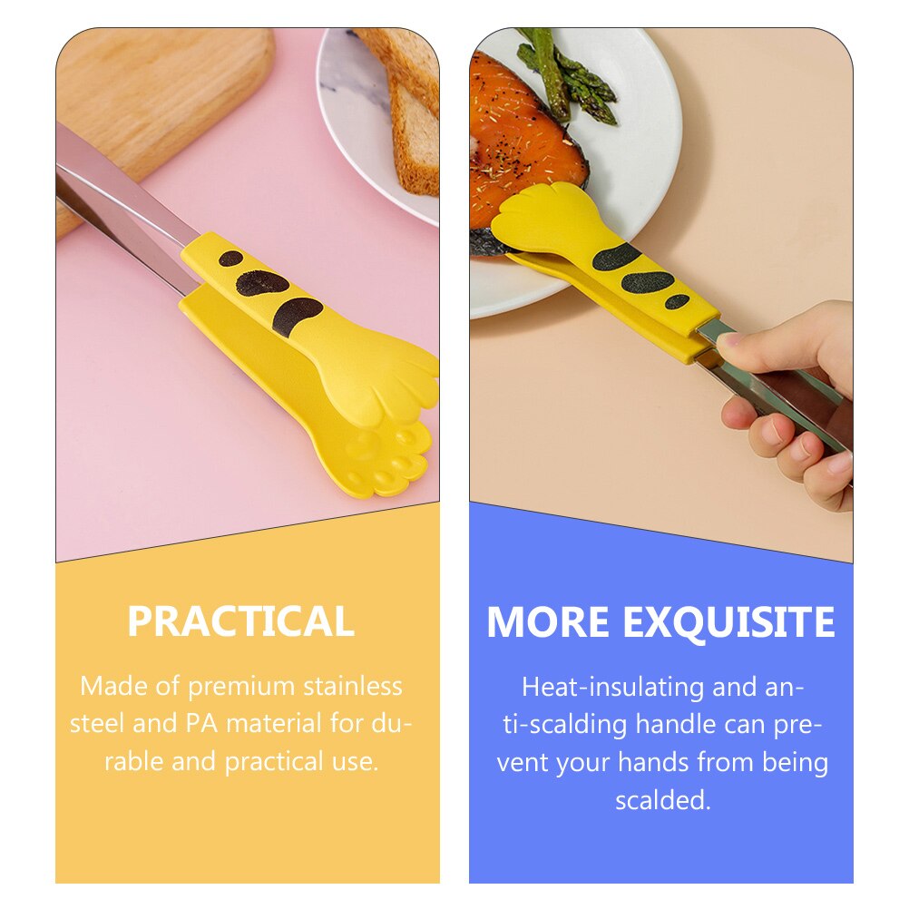 Stainless Steel Cooking Tongs Kitchen Tongs Non-Slip Food Tongs BBQ Tongs