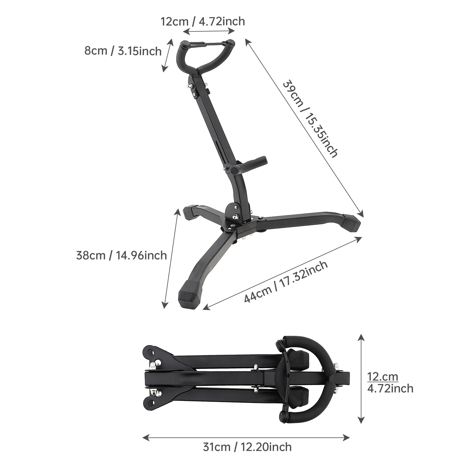 Przenośny, składany stojak na saksofon tenorowy altowy, uchwyt na statyw, akcesoria robić instrumentów: zielone światło