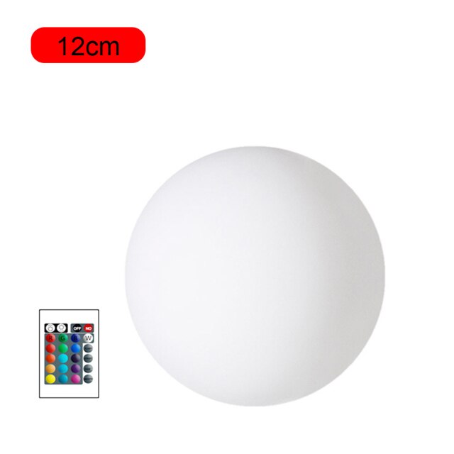 16 Color Floating Pool Lights Changing RGB LED Ball Lights IP67 Waterproof 20cm 15cm 12cm Tub Night Lights Pool Toys: 12CM