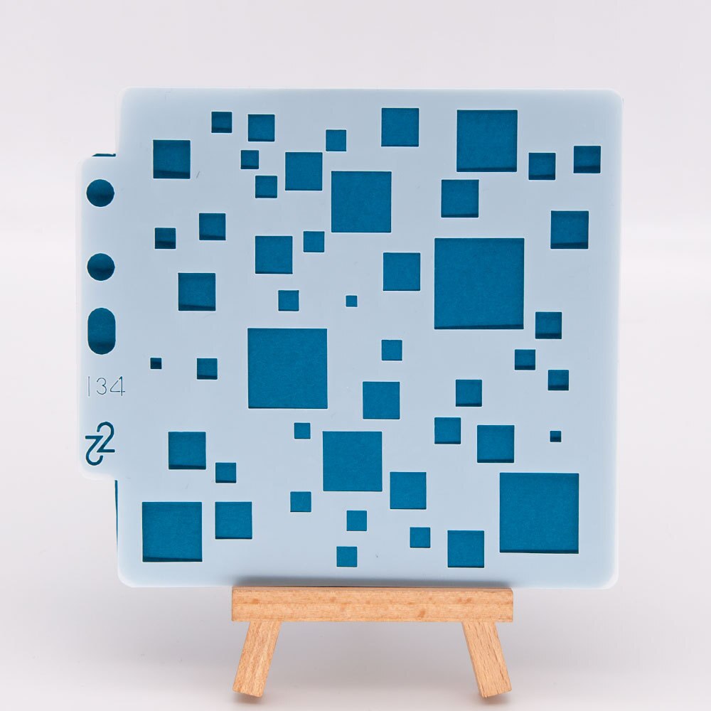 14.1cmx13cm Reusable Plastic Painting Templates Stencils Mold for Fabric, Scrapbook, Painting DIY Art Projects(Square) S134