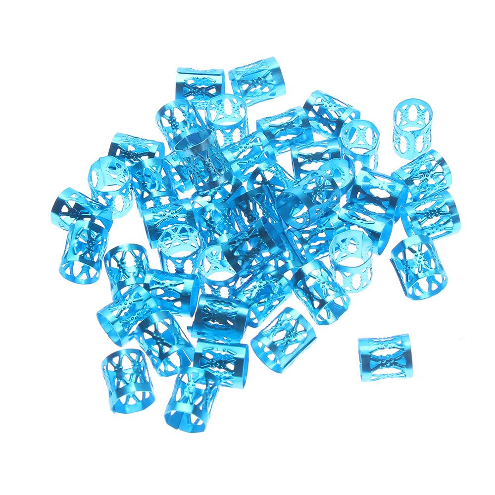 50 PCs/Lot Micro Hair Dread Braids Dreadlock Beads Adjustable Golden/Silver/Mix Cuffs Clips for Hair Accessories