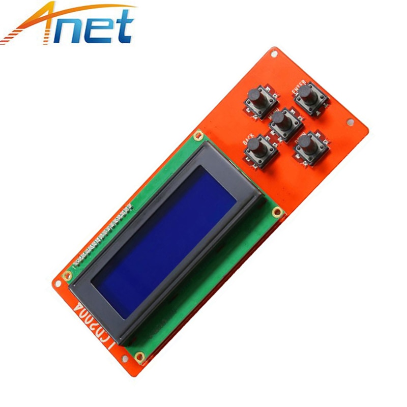 LCD2004 Module Screen Controller Control Panel 3D Printer Kit Smart Parts RAMPS 1.4 For Anet LCD2004 LCD Blue Screen