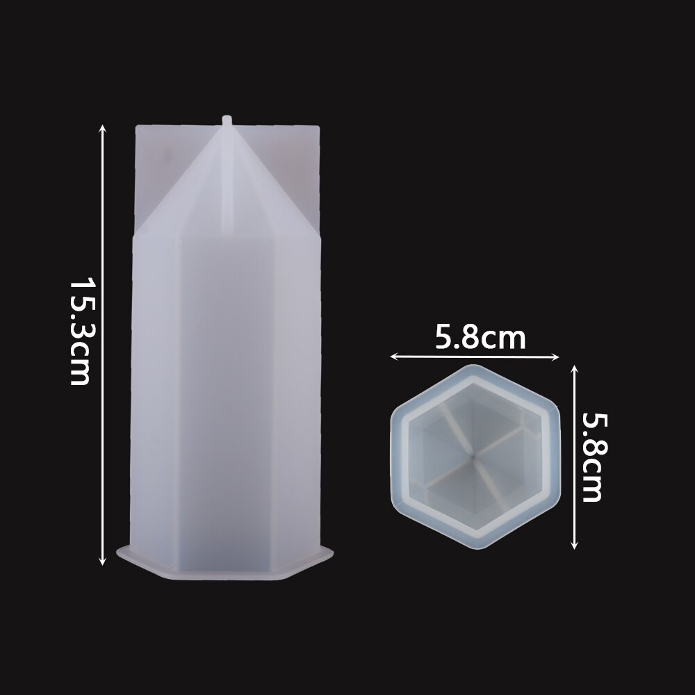 DIY Cylinder Hexagon Silicone Mold Epoxy Resin Candle Mould Aroma Candles Wax Molds Clay Plaster Crafts Casting Mould Home Decor: Hexagon Corn 3