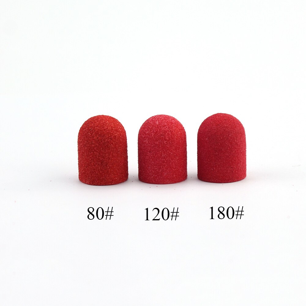Fresas para pedicura y pedicura, 50 Uds. De fresas rojas para limar uñas 10x15/13x19, accesorios para manicura y pedicura