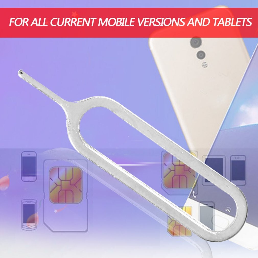 cell phone accessories 1pcs Sim Card Needle For iPhone 5 5S 4 4S 3GS Cell Phone Eject Metal Pin accessories