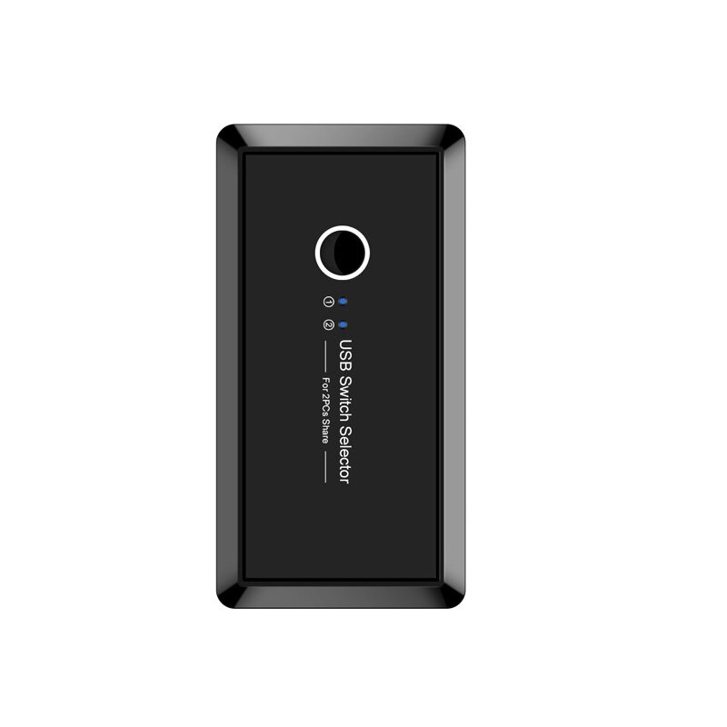 KVM-caja de interruptores USB 2,0, conmutador con 2 puertos, para compartir 4 dispositivos USB, para teclado, Monitor de impresora, interruptor USB