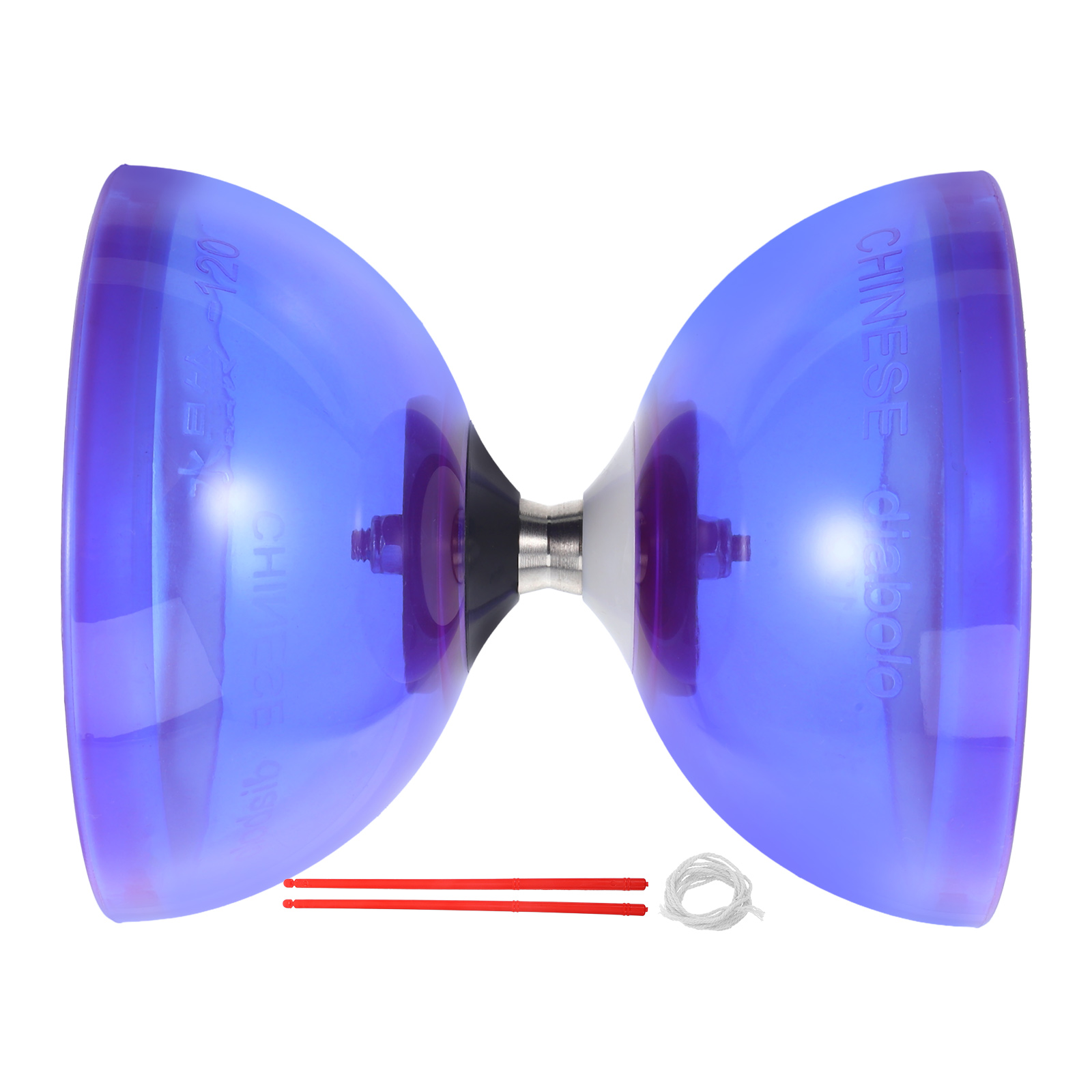 Juego de tres rodamientos de goma suave, doble rueda, Diabolo, ancianos, niños, Fitness, malabarismo, chino para niños pequeños, rodamiento de dos ruedas