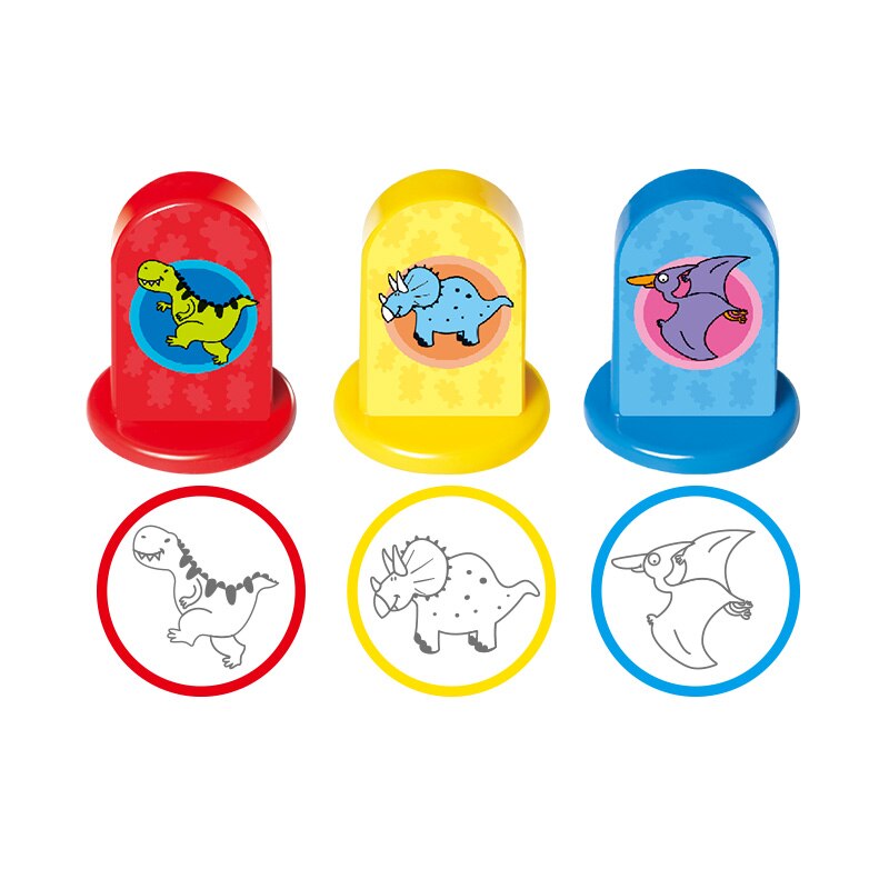 Kids Water Painting Seal Stamp Roller Stamp Magic Pens Water Drawing Accessories Painting Toys Educational Toy Children: A 3pcs Stampes