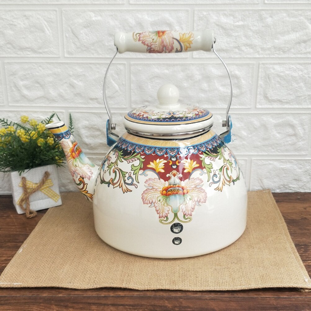 Emaille Theepot Decoratieve Emaille Thee Pot Warmte Temperaturen Theepot