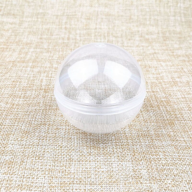 50pcs 65mm Empty Plastic Capsules Round Plastic Toy Capsules Plastic Vending Balls Toy Packing Ball: transparent
