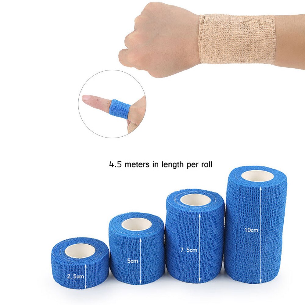 Självhäftande omslag självhäftande tejp sammanhängande bandagetejp, stark elastisk sporttejp för handled, stretch atletisk tejp