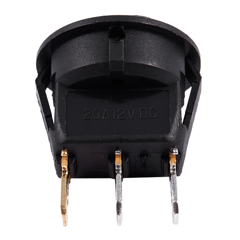 12V LED Inverter Rocking Rocker Switch ROUND SPST ON-OFF With YX-X0001 DC 12V Battery Undervoltage Management Module