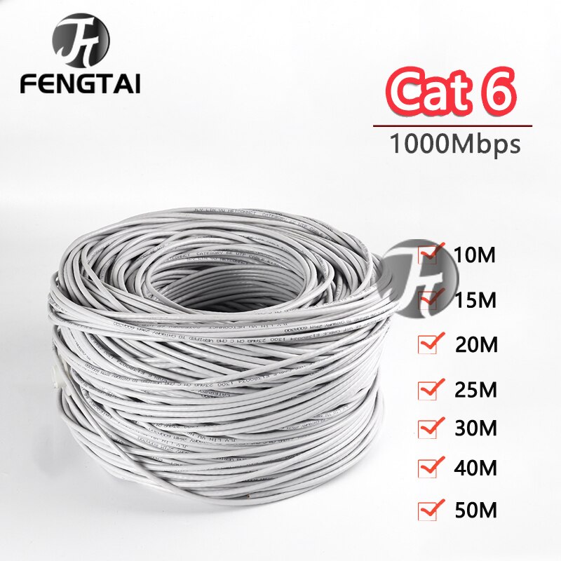 Ethernet Cable Cat6 Lan Cable UTP CAT 6 RJ 45 Network Cable 10m/40m/50m Patch Cord for Laptop Router RJ45 Cat6 20m 30m 15m Cable