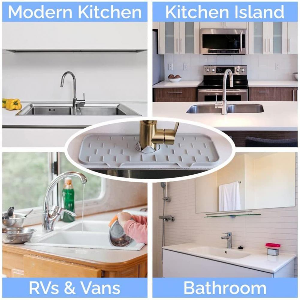 Tap Mat Faucet Splash Proof Silicone Sink Counter Pad faucet suction pad Universal Moistureproof Faucet Mat Kitchen Accessories