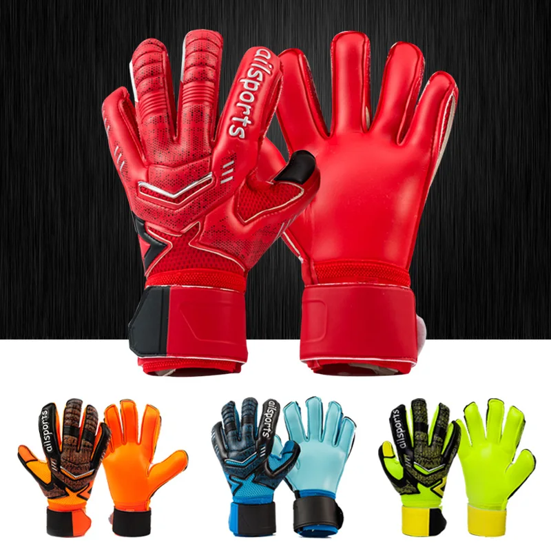 Kids Men Soccer Goalkeeper Gloves 4mm Latex With Finger Protection Children Adults Football Goalie Gloves Protector