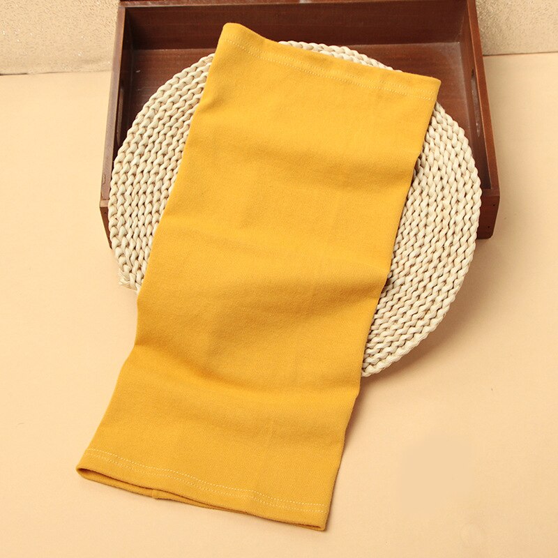 autumn and winter cotton children's collar warm and cold-proof collar solid color baby scarf for boys and girls A86: yellow