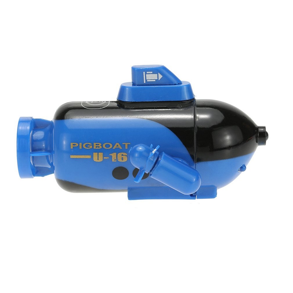 Mini Radio Racing RC Submarine Remote Control Boat Toy With LED Light Light RC Toy Colors Waterproof: Blue