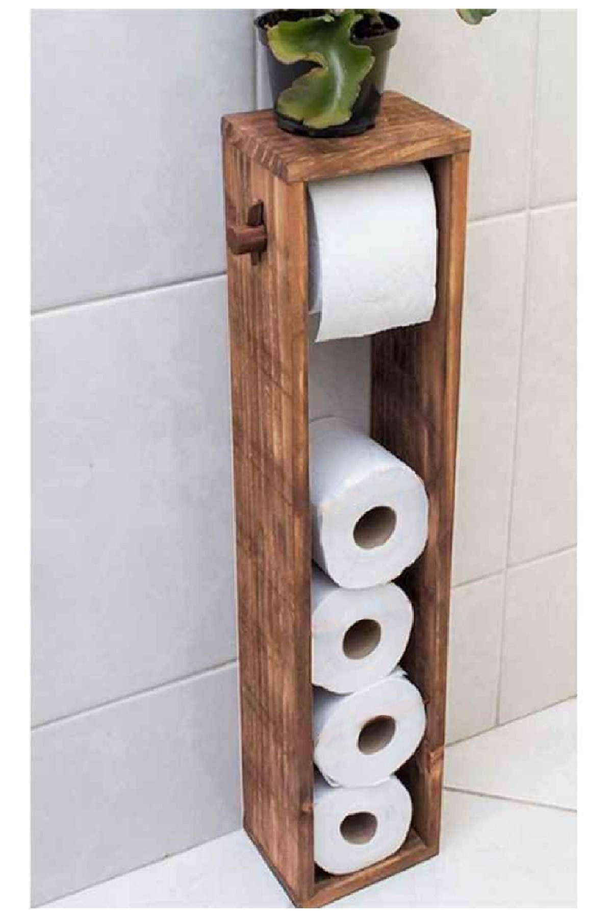 65 cm Natural Wc Sheet Toilet Roll Holder Wooden Bathroom Accessories Modern Best Seller