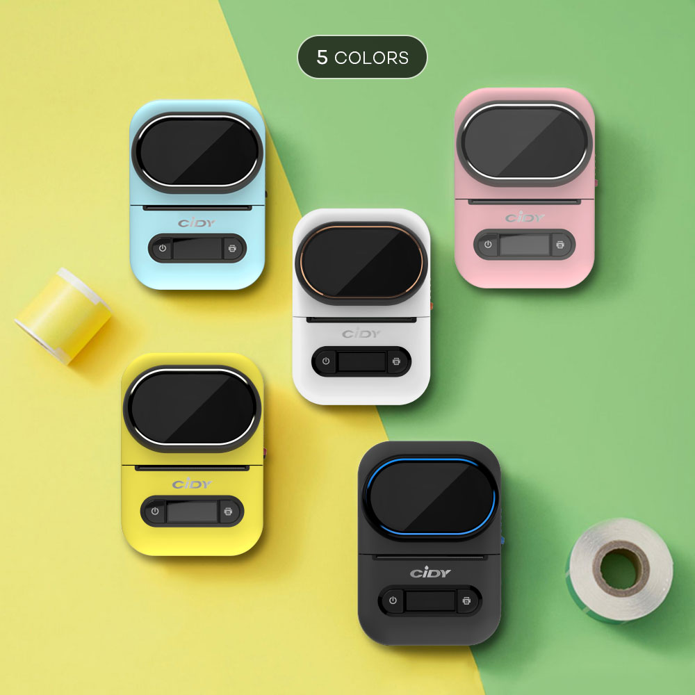 EQ11 5Colors Wireless label printer DIY Bluetooth Portable Pocket Label Maker machine Mini Thermal Typewriter Home Use Office