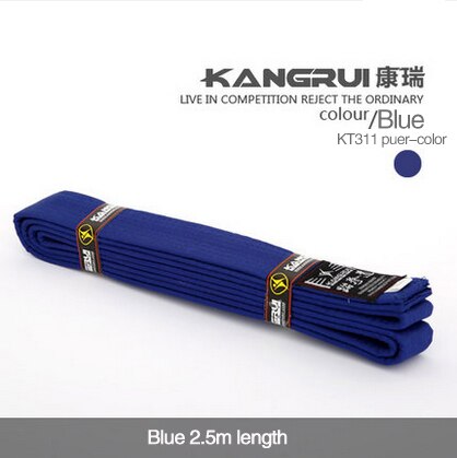 Ceinture de taekwondo noire wtf de haute qualité, ceinture en coton brodée, ceinture de taekwondo personnalisée, 2.5m ceintures de karaté de couleur rouge, bleu et jaune