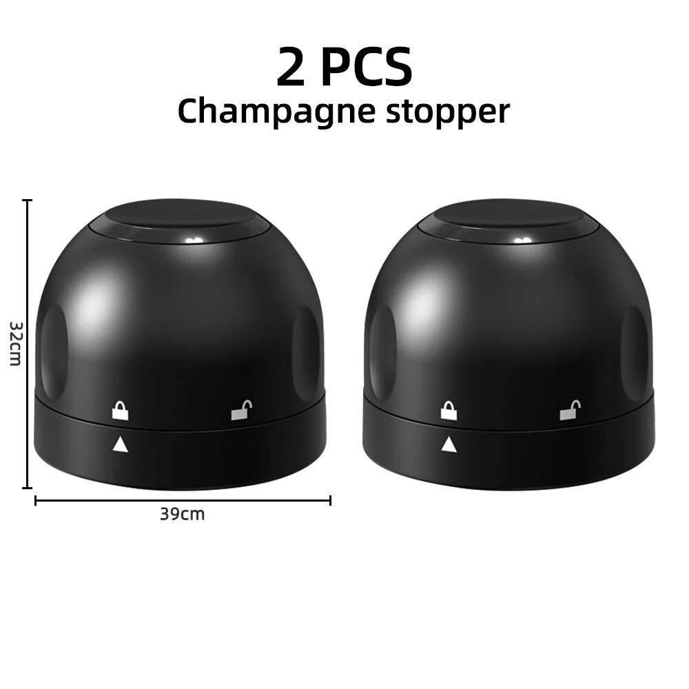1/2/3 Pcs Vacuum Red Wine Bottle Cap Stopper Silicone Sealed Leak-proof Champagne Bottle Stopper Retain Fresh Wine Plug Bar Tool: Champagne 2 Pcs