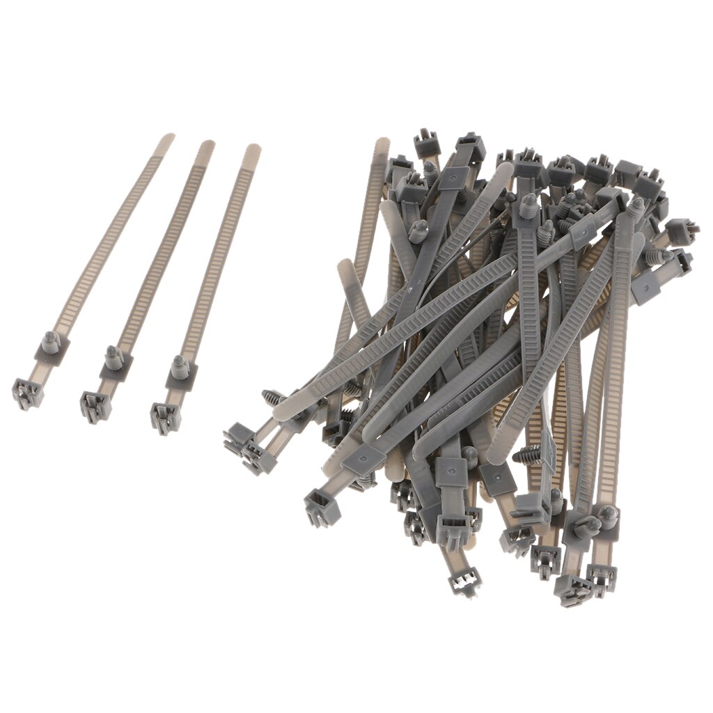 48PCS 170mm Releasable Plastic Zip Cable Tie Wrap Ratchet Wiring Fastener