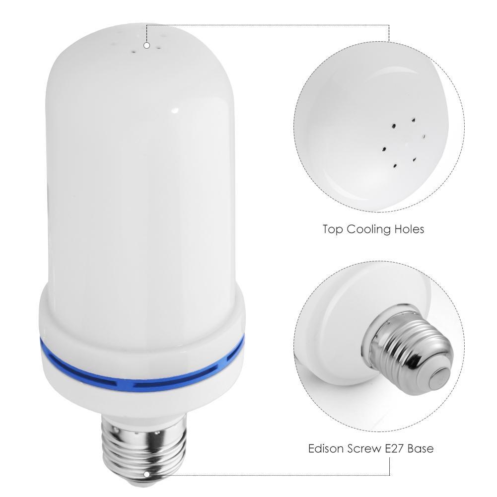LED Flame Lamp 4 Modes Yellow Flame Effect Light Bulb 85-265V Flickering Emulation Fire Light With Gravity Sensor Decor Lamp