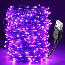 10M Led DIY Bar Waterproof Lamp Germicidal Stage Haunted House Ultraviolet Black Light UV String USB Christmas Halloween Party