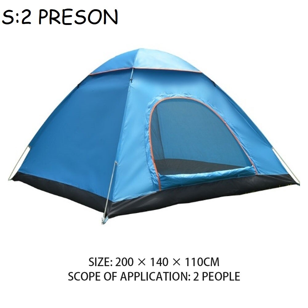 2-4 Persoon Pop Up Automatische Tent Instant Camping Tent Backpacken Familie Dome Tenten Voor Camping Wandelen Reizen: S 2 PERSON