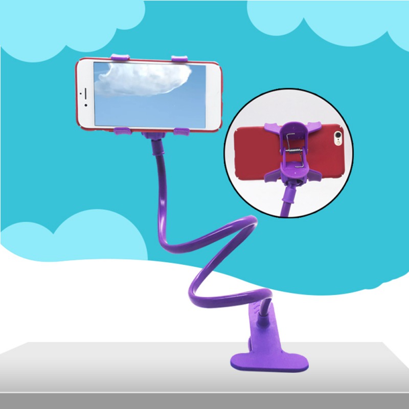 Soporte Universal para teléfono móvil, abrazadera de cuello de cisne Flexible, montaje de brazos largos para iPhone, Android, cama, escritorio