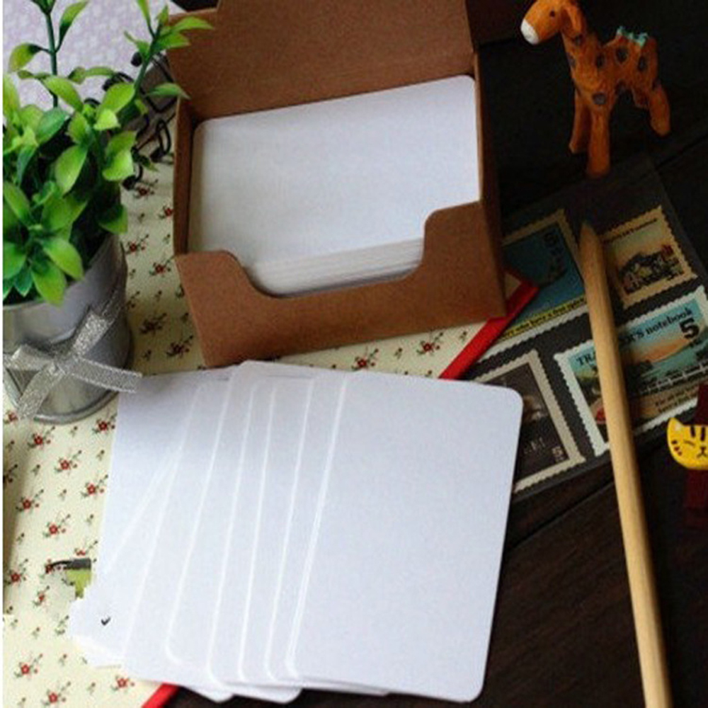 100 Stuks 5.3*9Cm Lege Kaart Voor Visitekaartjes Voor Bericht En Boek Naam Blanco Kaarten Voor Business kaart Bericht Kaarten 300gsm