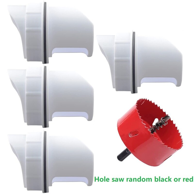 Poultry Chicken Feeder Gravity Chicken Feeder 3 Ports and Hole Saw for Buckets Barrels Bins Troughs Rain Rodent Proof No Waste: Default Title