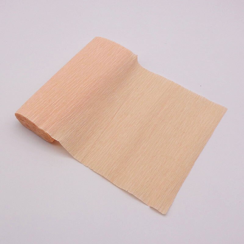 15*250cm Decorative Origami Crinkled Crepe Paper Craft DIY Flower Make Wrapping Fold Scrapbooking Party Backdrop Decoration: Peach